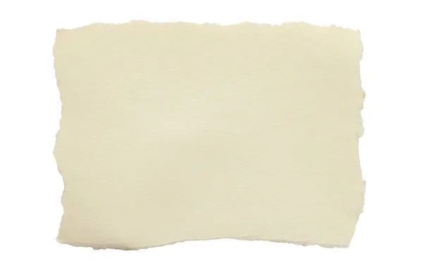 Papel Desgarrado Marrón Blanco Aislado Sobre Fondo Blanco — Foto de Stock