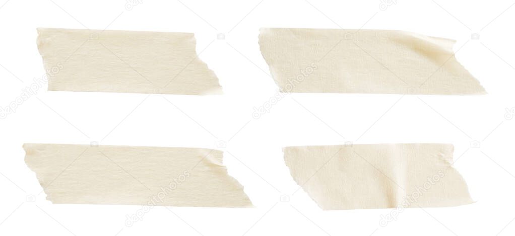 adhesive paper tape isolated on white background