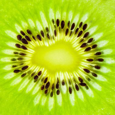 Taze kivi meyvesi dilimleri makro desen arka planını kapatır