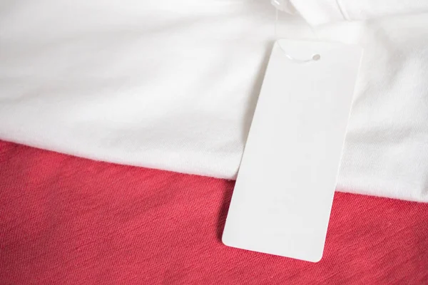 Etiqueta Etiqueta Precio Blanco Camiseta Blanca — Foto de Stock