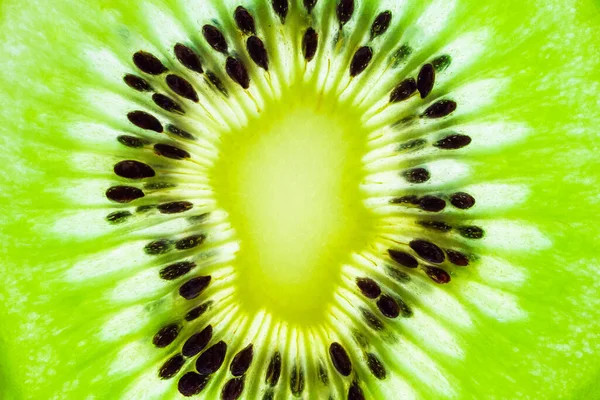 Fatias Kiwi Frutas Frescas Close Macro Textura Fundo — Fotografia de Stock