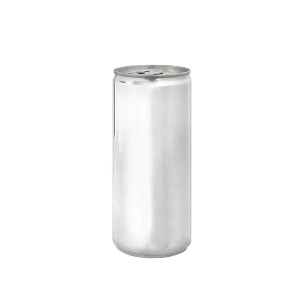 Bibita Analcolica Alluminio Può Isolato Sfondo Bianco Con Percorso Ritaglio — Foto Stock