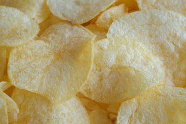 Çıtır patates cipsi çerez dokusu arka planı
