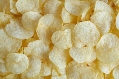 Çıtır patates cipsi çerez dokusu arka planı