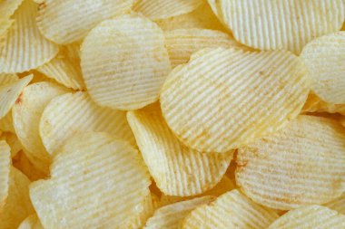 Çıtır patates cipsi çerez dokusu arka planı