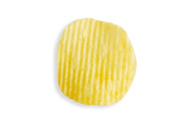 Patates cipsi kırpma yolu ile beyaz arkaplanda izole edildi