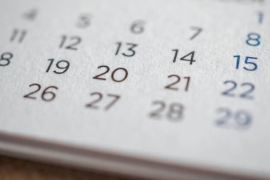 takvim sayfasını kapat