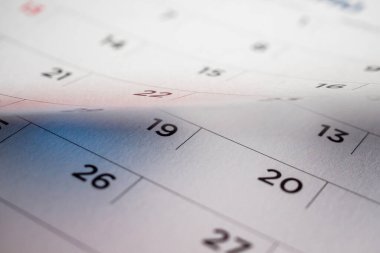 Takvim sayfası çevirme sayfası arka planı kapat