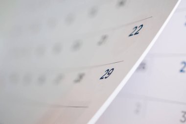 Takvim sayfası çevirme sayfası arka planı kapat