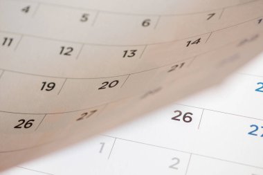 Takvim sayfası çevirme sayfası arka planı kapat