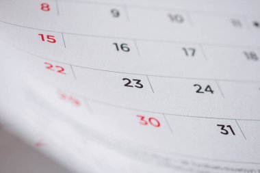 Takvim sayfası çevirme sayfası arka planı kapat