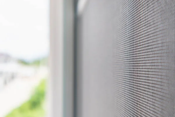 Moustiquaire Grillagée Sur Fenêtre Maison Protection Contre Les Insectes — Photo