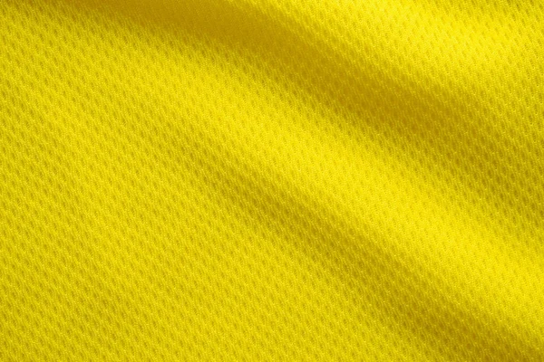 Gele Kleur Voetbal Jersey Kleding Stof Textuur Sport Slijtage Achtergrond — Stockfoto