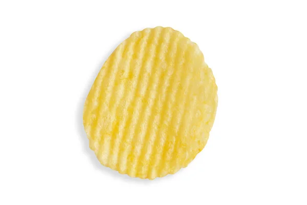 Potato Chip Isolated White Background Clipping Path — Stock Photo, Image