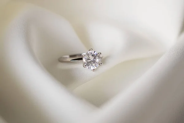 Jewelry Wedding Diamond Ring Close Stock Picture