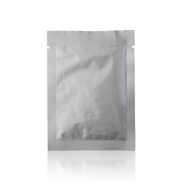 boş folyo kese paketi kırpma yolu ile beyaz arkaplan izole