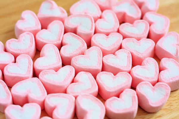 Malvavisco Forma Corazón Para San Valentín Fondo —  Fotos de Stock