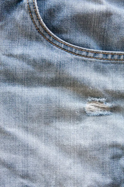 Jeans Tasche Jeans Textur Nahaufnahme — Stockfoto