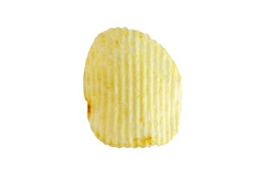 Patates cipsi beyaz arkaplanda izole edildi
