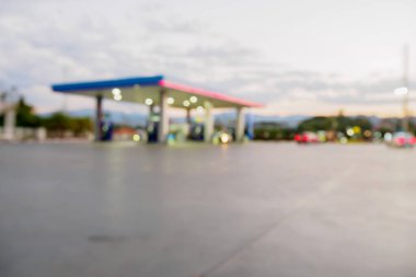 Arkaplan için benzin istasyonu bulanıklığı