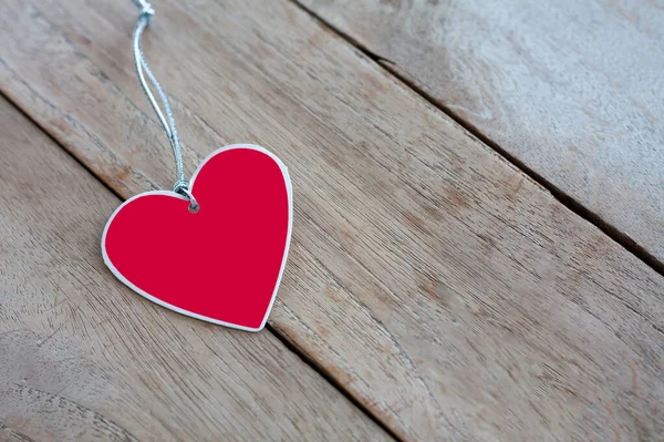 Papel Corazón Sobre Madera Vieja Fondo Para Día San Valentín — Foto de Stock