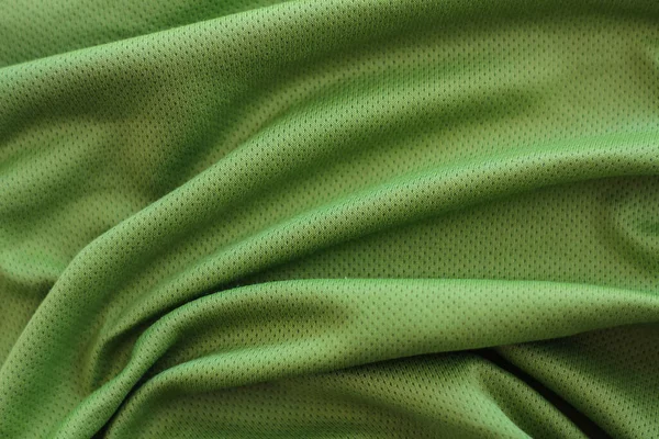 Crumpled Tecido Verde Textura Fundo — Fotografia de Stock