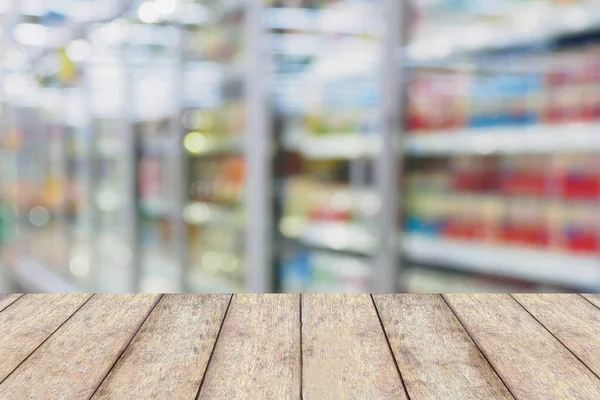 Supermarket Med Abstrakt Defocused Suddig Bakgrund — Stockfoto