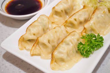 Sebzeli Gyoza köftesi, Japon yemeği.