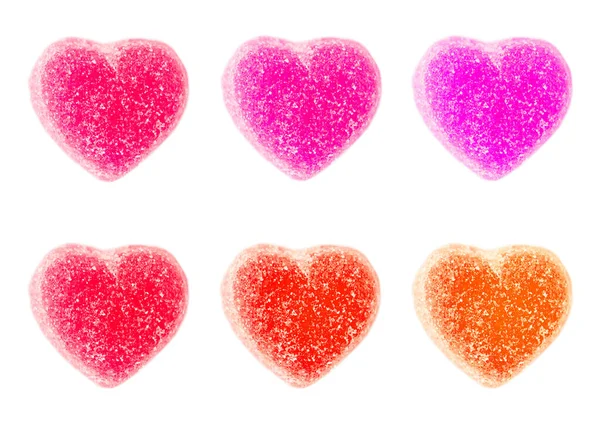 Valentines Day Heart Candy Izolat Fundal Alb — Fotografie, imagine de stoc