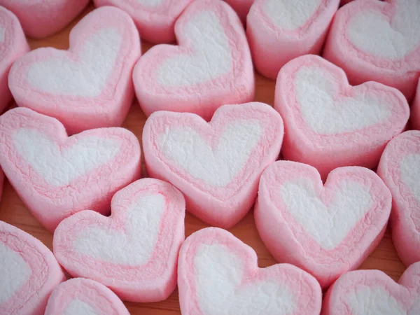 Malvavisco Forma Corazón Rosa Para Fondo San Valentín — Foto de Stock