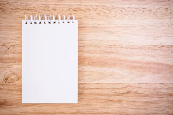 Notepad Wooden Desk Table — Stock Photo, Image