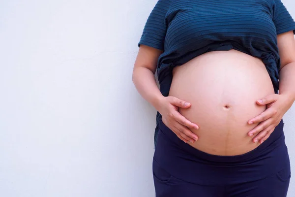 Zwanger Vrouw Close — Stockfoto