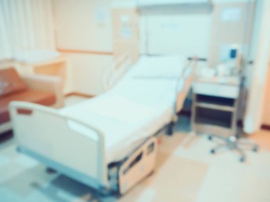 Özet olarak, arka plan için bulanık hastane odası içi