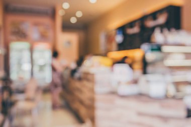 Bokeh ile soyut bulanık kahve dükkanı geçmişi