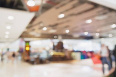 Alışveriş merkezi Bokeh ışığı ile soyut arkaplanı bulanıklaştırdı