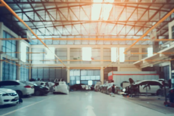 Car Repair Service Centre Interior Blurred Background — Stock Photo, Image