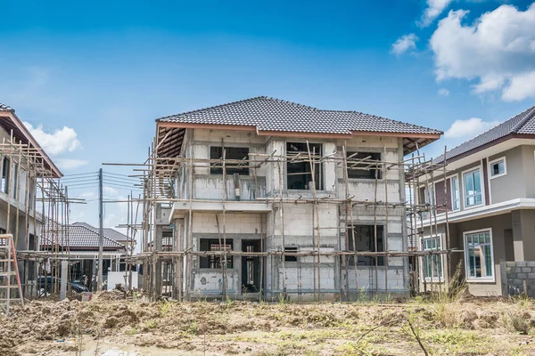 Wohnungsneubau Auf Baustelle Gange — Stockfoto