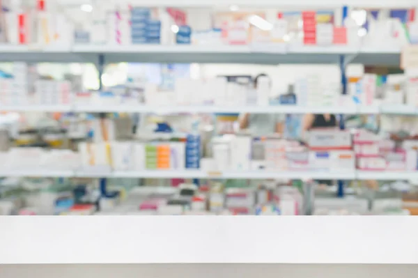 Farmacia Contador Farmacia Tienda Interior Con Medicamentos Suplementos Vitamínicos Productos —  Fotos de Stock