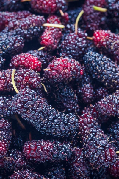 Fresh Mulberry Closeup Background — Stock Photo, Image