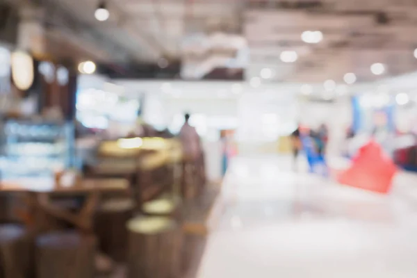 Shopping Center Desfocado Fundo Abstrato Com Luz Bokeh — Fotografia de Stock