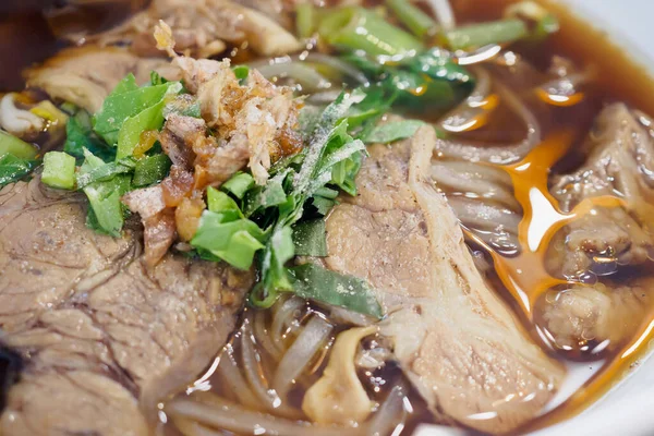 Thai Noodles Beef Stew Soup — Stok Foto