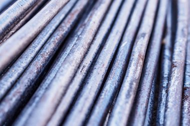 İnşaat için çelik çubuk dokusu arka planı