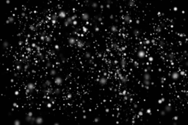 Abstrakter Schneefall Auf Schwarzem Hintergrund — Stockfoto