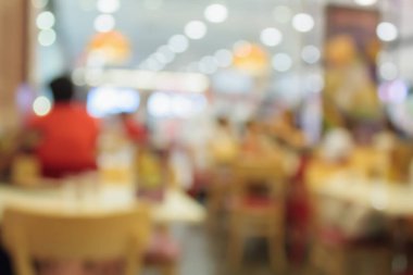 Soyut bokeh arkaplanı olan Bulanık Kafe Restoranı