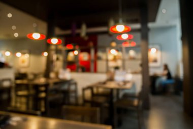 Soyut Kafe Kahve Şup Restoranı. Bokeh Light ile iç mekan bulanıklığı.