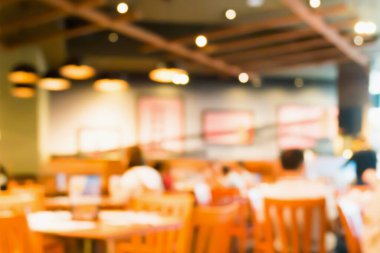 Soyut Kafe Kahve Şup Restoranı. Bokeh Light ile iç mekan bulanıklığı.