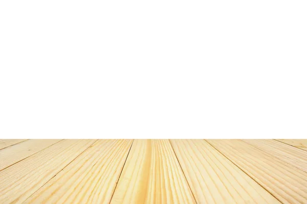 Dřevěný Stůl Top Izolované Bílém Pozadí — Stock fotografie