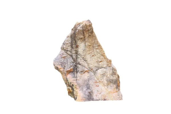 Stein Isolieren Auf Weißem Hintergrund — Stockfoto