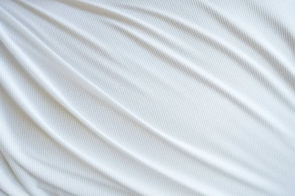 White Football Jersey Clothing Fabric Texture Sports Wear Background Close — Stock Photo, Image