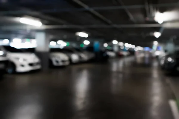 Embaçamento Carro Estacionamento Abstrato Fundo — Fotografia de Stock